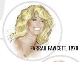 Farahh Fawcett long blonde wavy hair