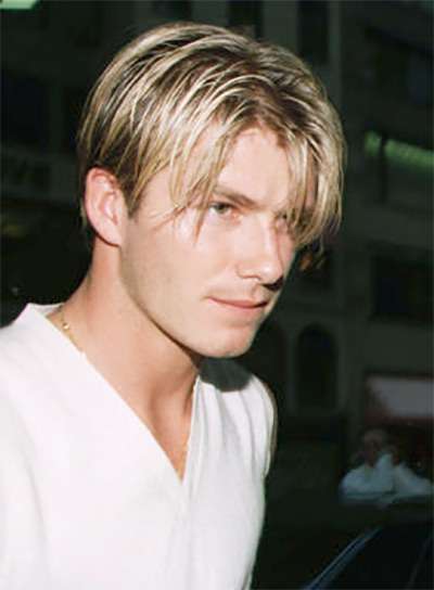 David Beckham 90s blond hair